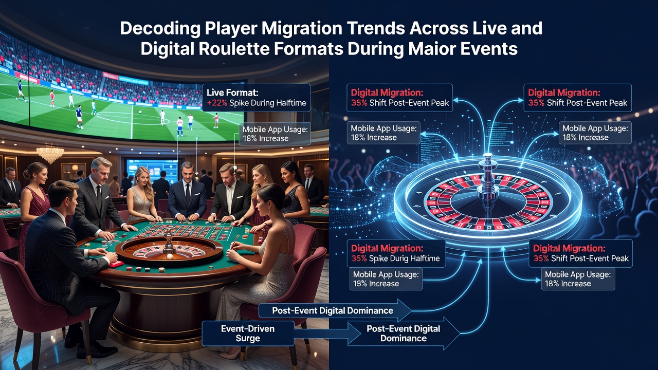 Detaillierte Grafik zu Roulette-Migrationsdaten und Event-Einflüssen