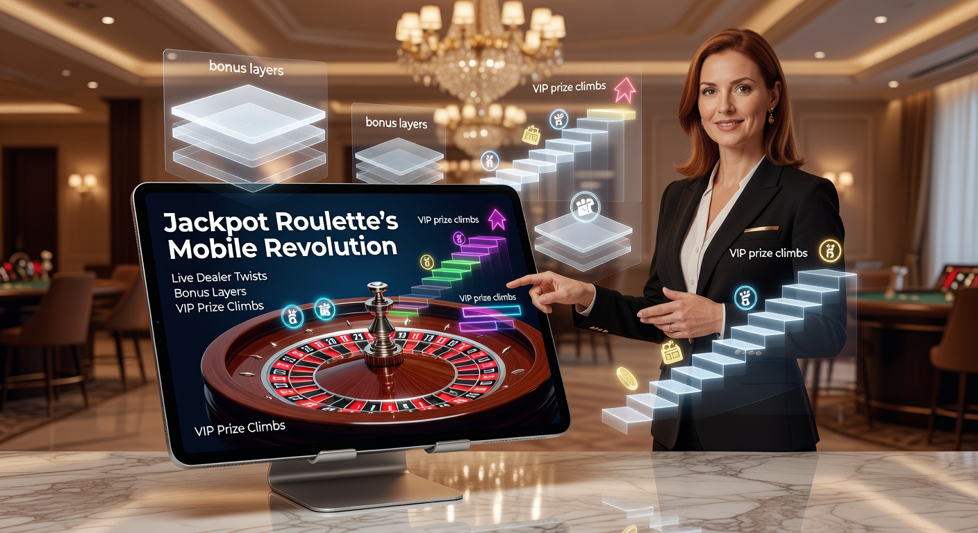 Smartphone mit Jackpot Roulette App im Live-Modus, Dealer am Tisch sichtbar
