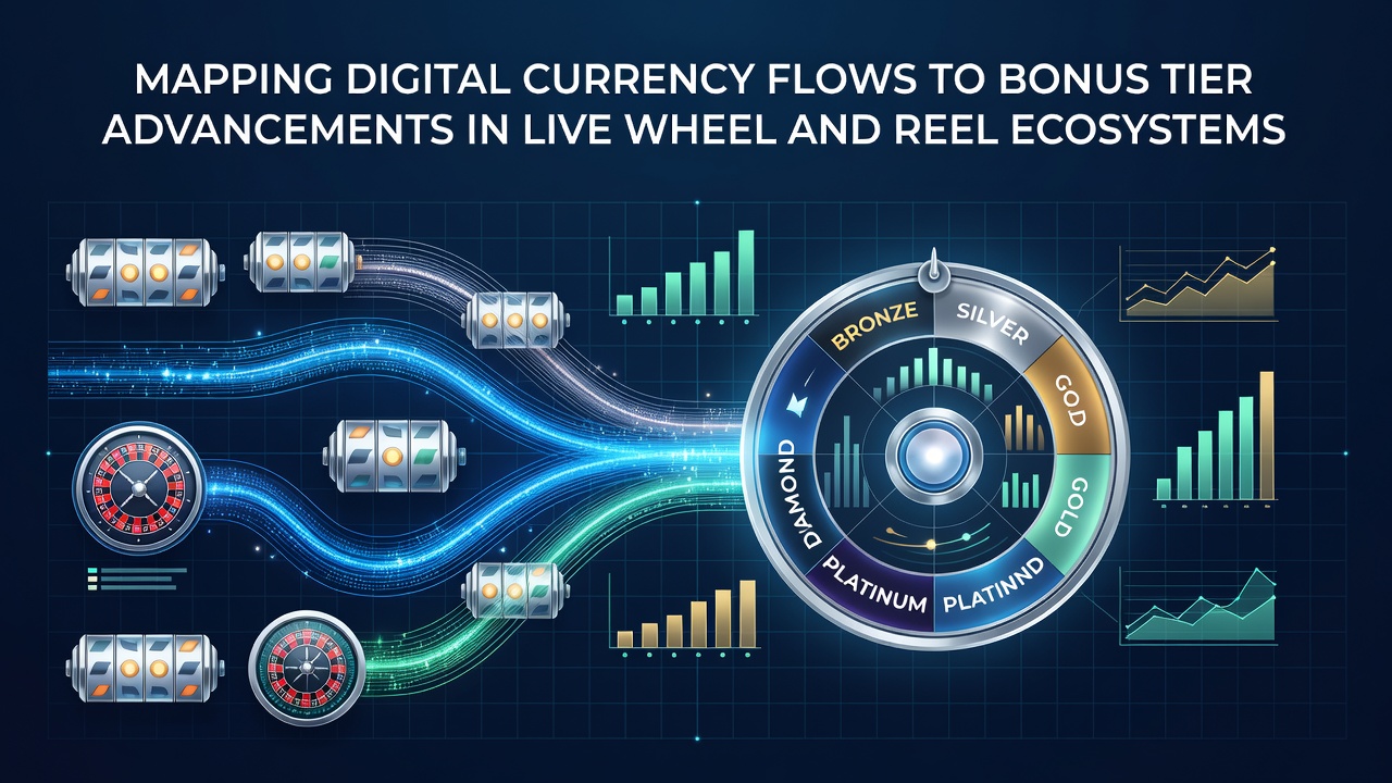 Darstellung von digitalen Währungsflüssen in Live-Wheel- und Reel-Ökosystemen mit Fokus auf Bonusstufen